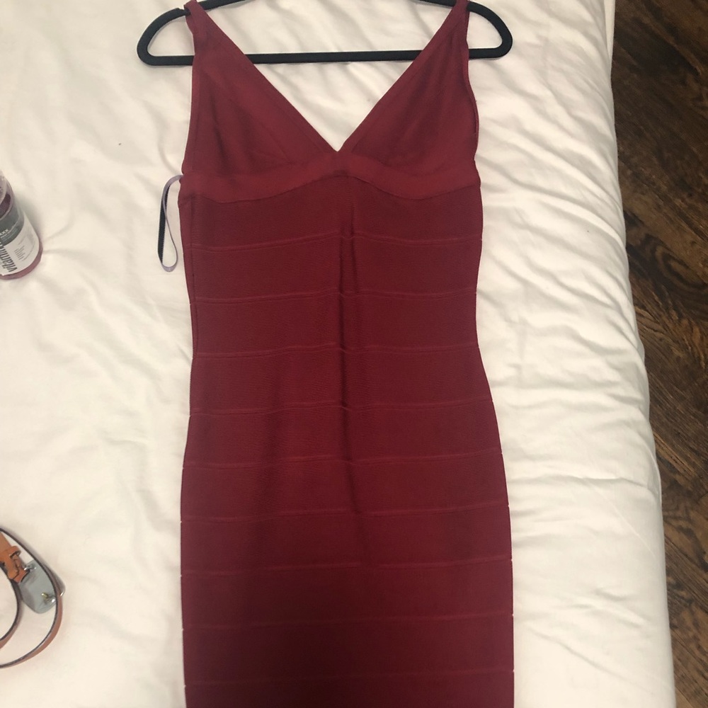 Herve Leger dark red bandage dress new with tags